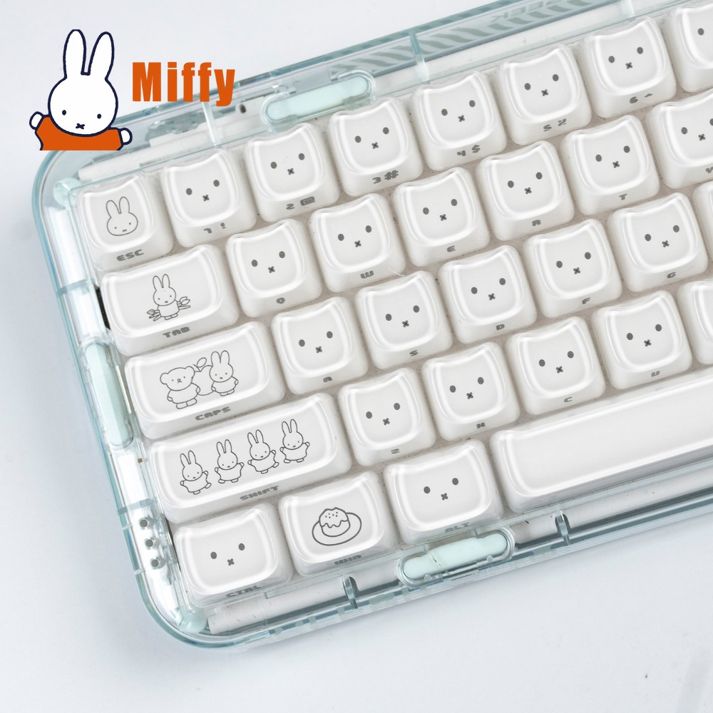 Office Tech - Kawaii Miffy Keycaps Schattig Konijn Key