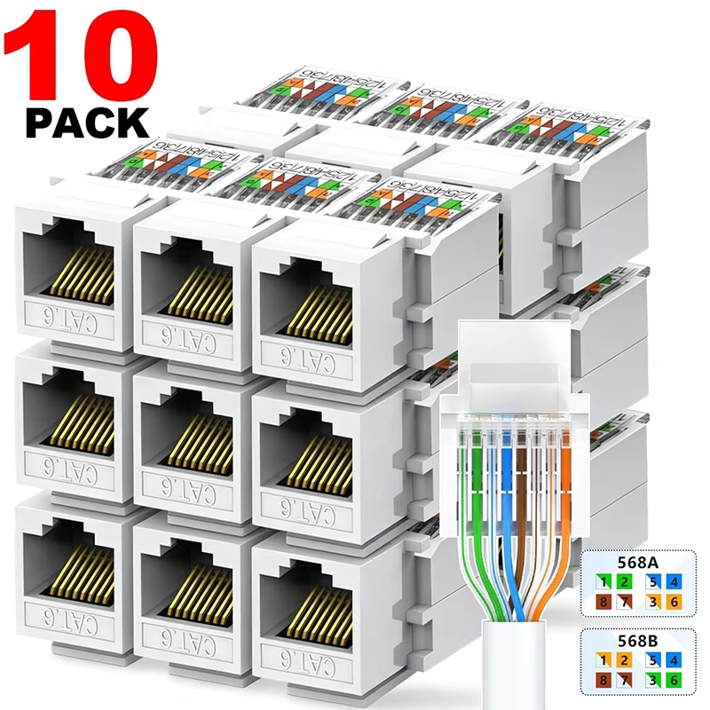 Patch Panel Cat6 - Cat6 Keystone Ethernet RJ45 netwerkmodule vrouwelijke