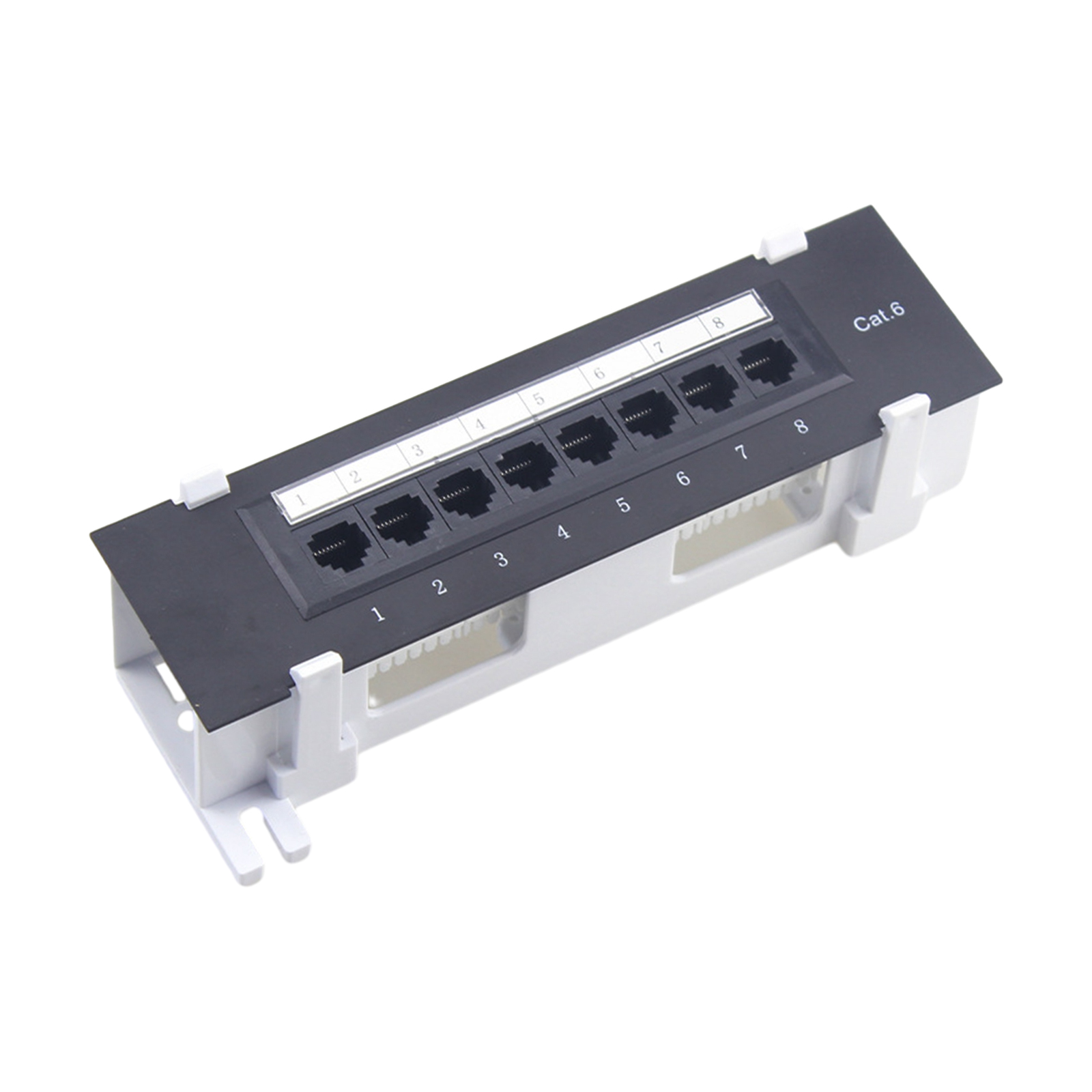 Patch Panel Cat6 - 8-poorts aan de muur gemonteerd patchpaneel