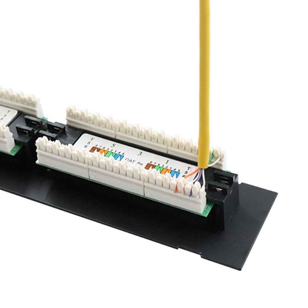 Patch Panel Cat6 - 12-poorts wandgemonteerd patchpaneel voor CAT.5A en
