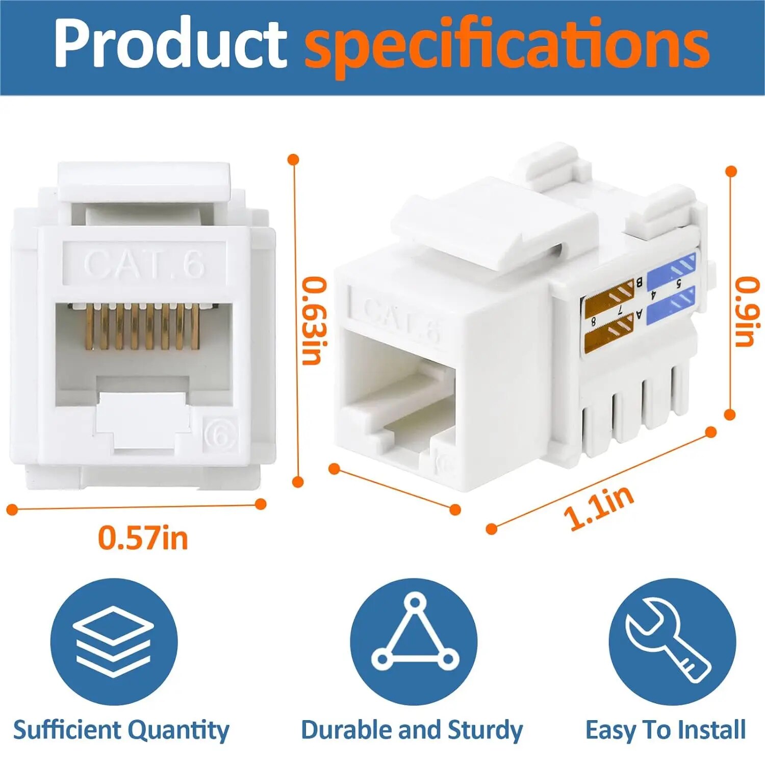 ZoeRax 10-pack RJ45 Keystone-a - Patch Panel Cat6 recensie en prijs