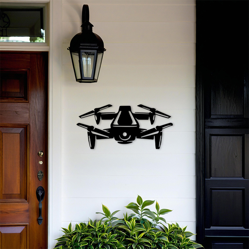2D platte drone silhouet metal - Tech Office Wall recensie en prijs