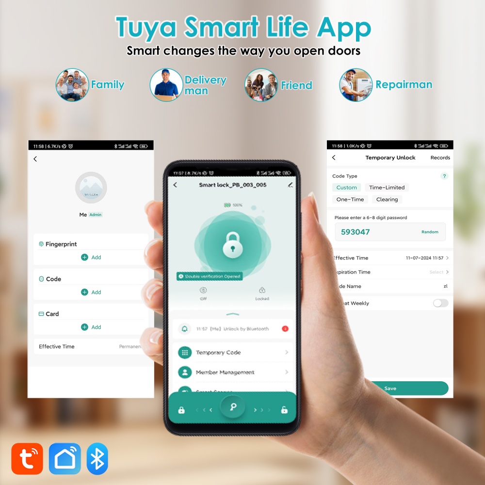 YFK Tuya 5-in-1 slimme deurgre - Office Tech recensie en prijs